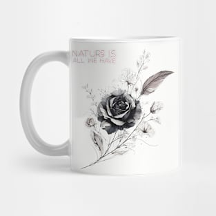 vintage flower aesthetic, botanical designs, botanical artistry, botanical aesthetic, abstract flower art, flower line art, line art drawing, line art, line drawing flowers, line drawing Mug